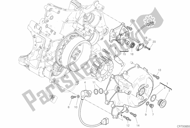 Alle onderdelen voor de Generator Deksel van de Ducati Superbike Panigale V2 Thailand 955 2020